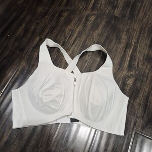 Knix Catalyst Front Zip White Sports Bra 7+